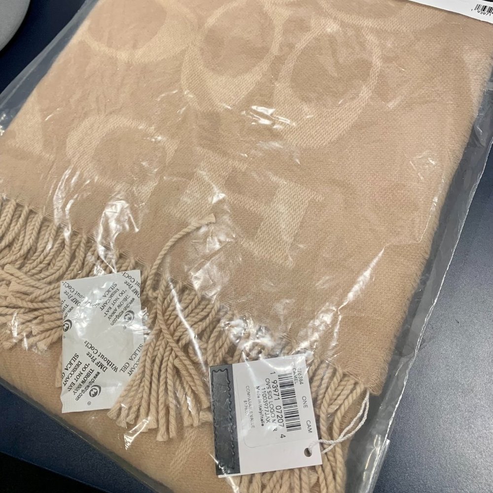 COACH MUFFLER SCARF ❗ CAMEL COLOR